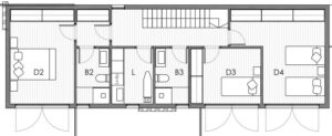 Plano planta alta casa 162 m2 4 habitaciones - MCCM Casas