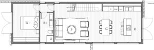 Plano planta baja casa 162 m2 4 habitaciones - MCCM Casas
